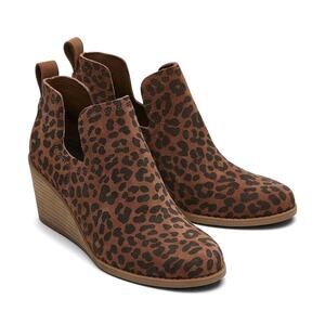 TOMS Kallie Women's Boots leopard print size 8 ankle boots